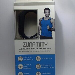 Zunammy Fitness Watch Activity Tracker Bluetooth Alarm Black
